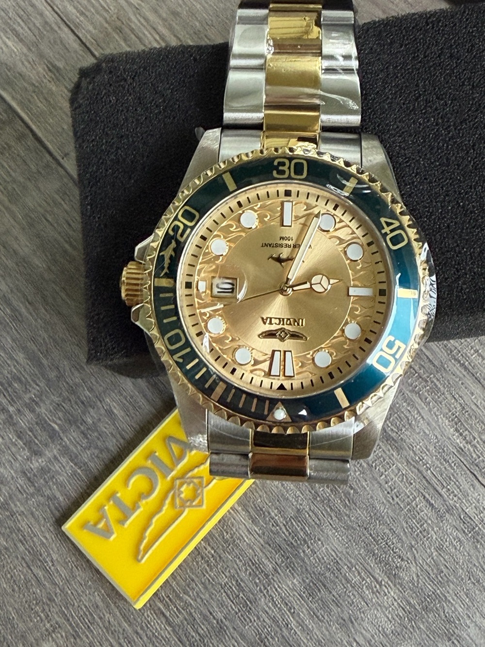 Invicta Two-Tone Gold and Green Dive Watch
